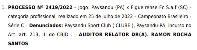 Punição: Paysandu pode ficar sem torcida na Série C