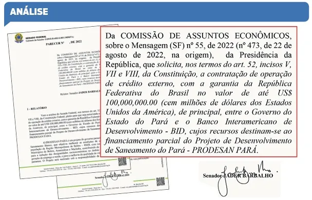 Jader vota por financiamento para saneamento no Pará