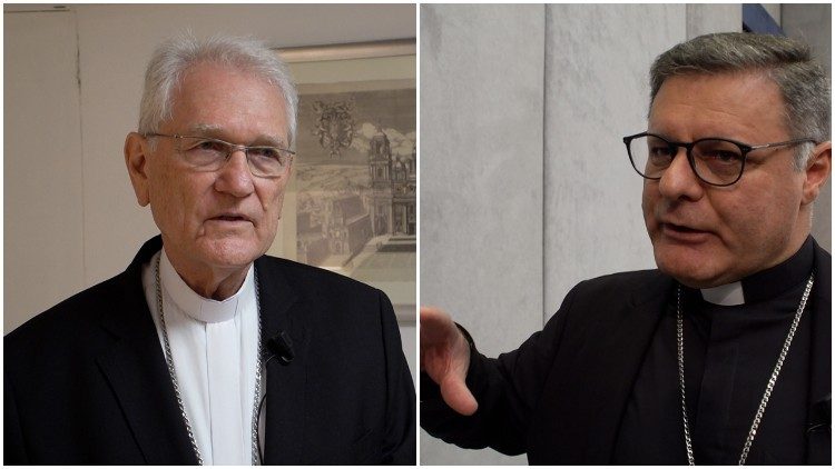 Dom Leonardo Steiner, arcebispo de Manaus (esq) e Dom Paulo Cezar da Costa, arcebispo de Brasília (dir) .