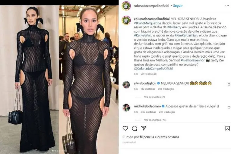 Michelle Bolsonaro chama Bruna Marquezine de "feia e vulgar"