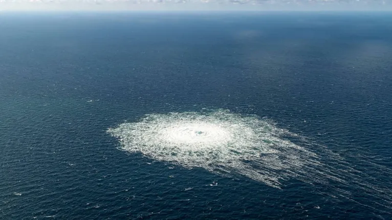 Bolhas no mar Báltico indicam o vazamento de gás