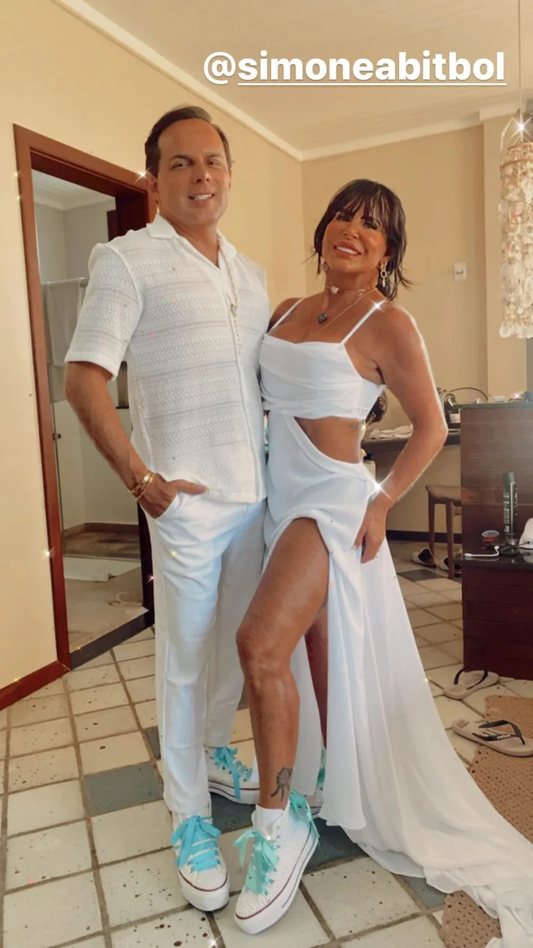 Mais um casamento de Gretchen: casal renova votos em Salinas