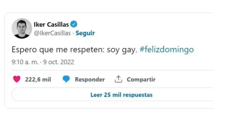 Após post dizendo ser gay, Casillas tenta explicar situação