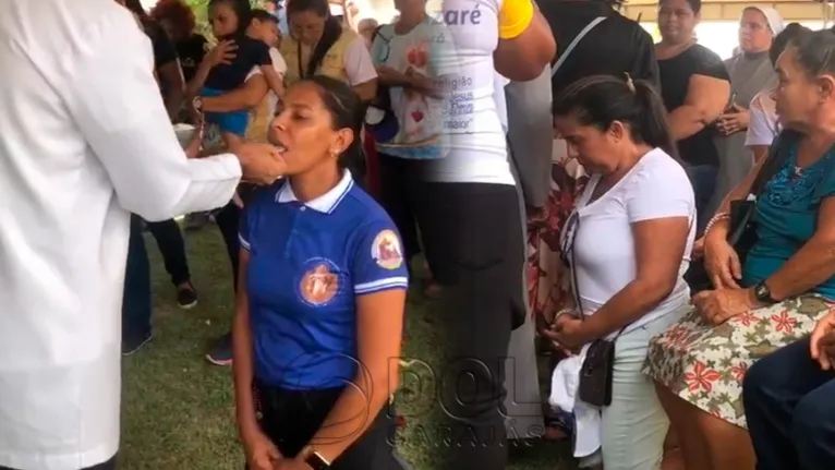 Católicos na missa do Círio de Nazaré