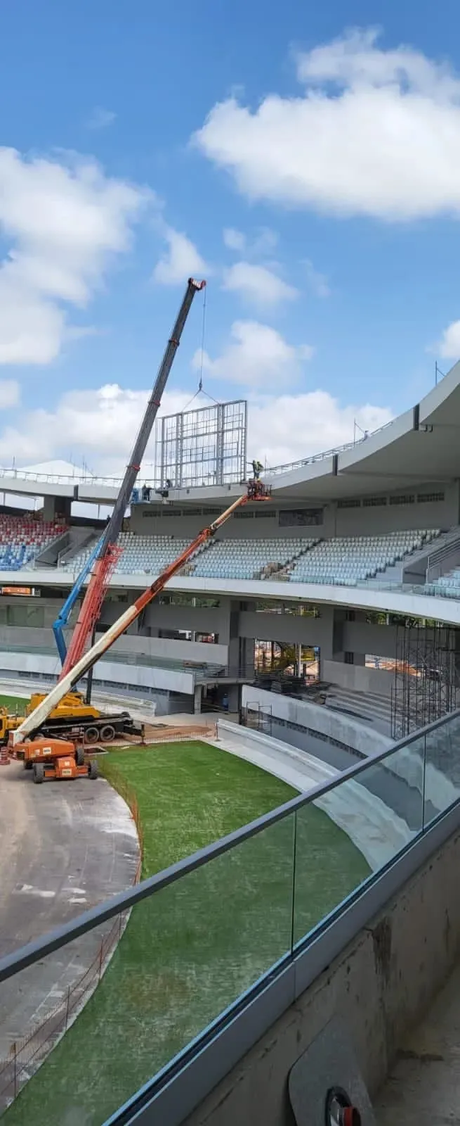 Placar eletrônico do Mangueirão ganha novo local no estádio