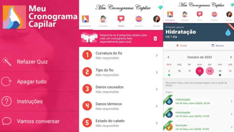 Aplicativo "Meu cronograma capilar" vai ajudar você nesse processo.