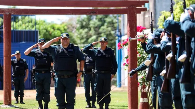 Comandante-geral da PMPA, Coronel Dilson Junior em visita ao Batalhão de Polícia Rural