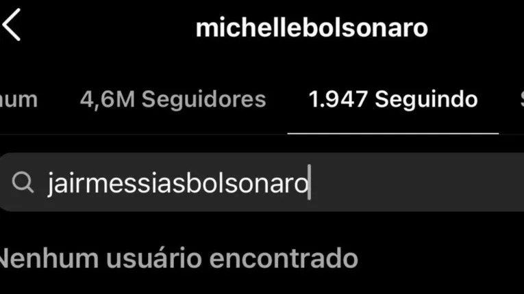 Bolsonaro e Michelle deixam de se seguir no Instagram