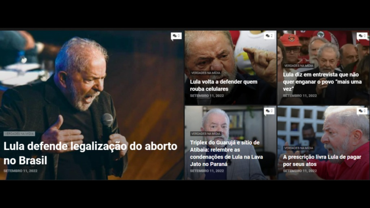 O site Lulaflix que reúne conteúdo negativo contra Lula sai do ar