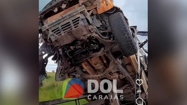 Veículo capotou várias vezes antes de parar na porteira da fazenda