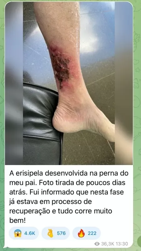 Segundo o filho do presidente, a imagem é de "poucos dias atrás".