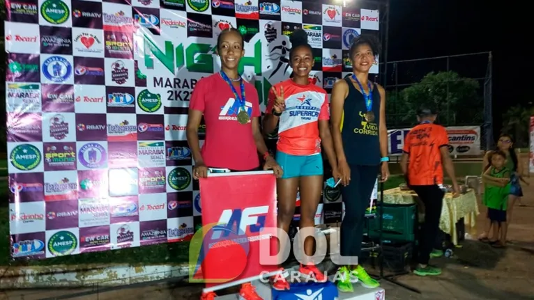 Élina Barroso, Andréa Oliveira e Verônica dos Santos foram as campeãs da categoria feminina