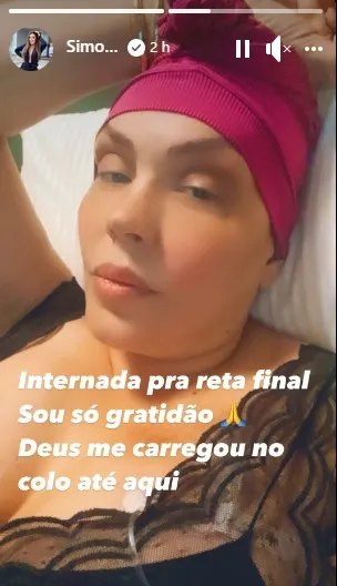 Simony é internada em hospital novamente nesta terça (13)