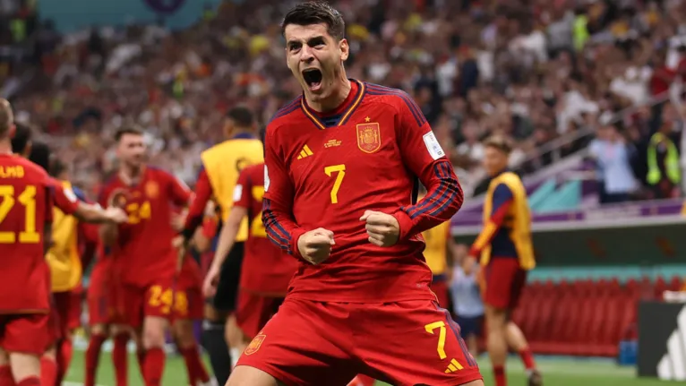 Morata abriu o placar para a Espanha no início do segundo tempo