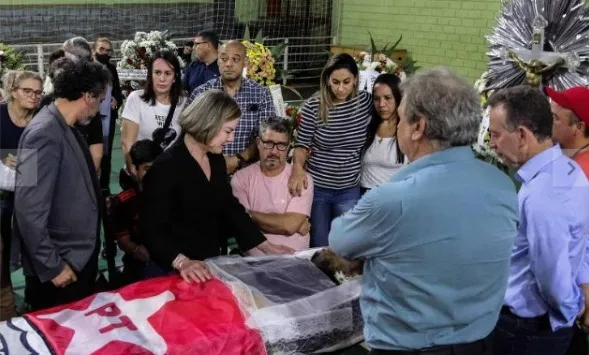 Velório do petista  Marcelo Arruda em Foz do Iguaçu