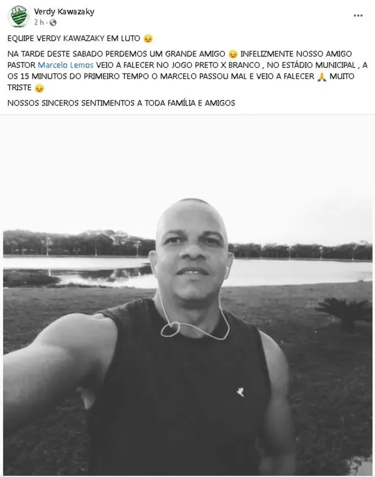 Informação da morte de Marcelo Lemos foi compartilhada nas redes sociais