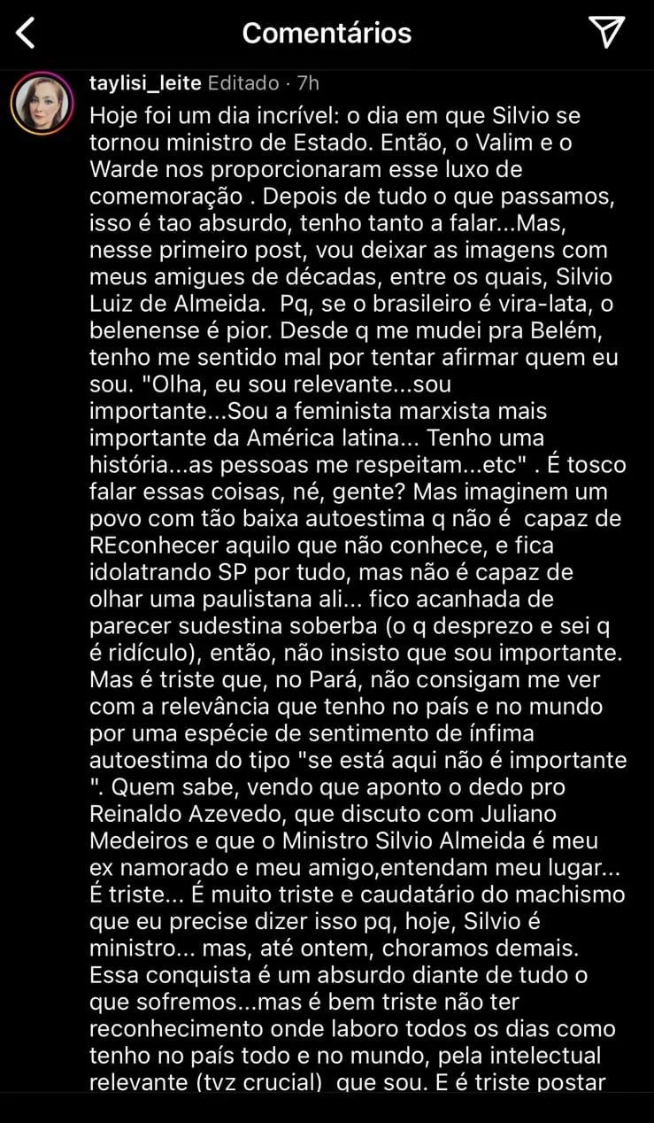 Ex de ministro de Lula chama Belém de "vira-lata" em post