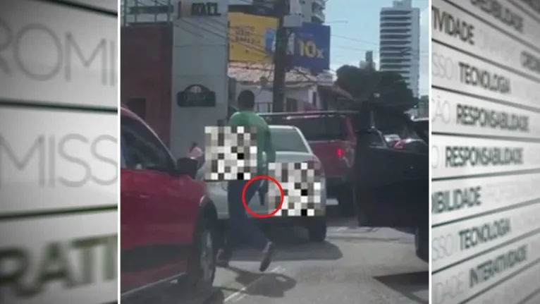 Motorista sai do carro armado para ameaçar outro