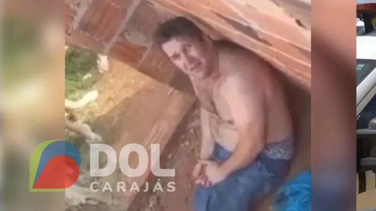 Ele foi filmado pelos moradores em estado de transe