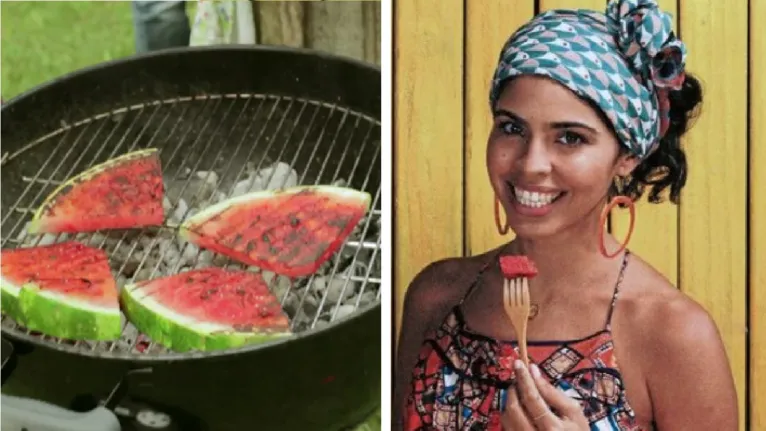 Chef Bela Gil inova com receitas naturais e o churrasco de melancia