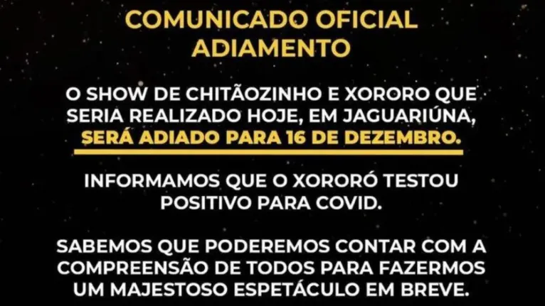 Comunicado oficial