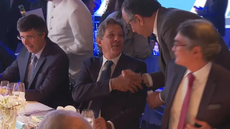 Fernando Haddad durante almoço promovido pela Febraban.