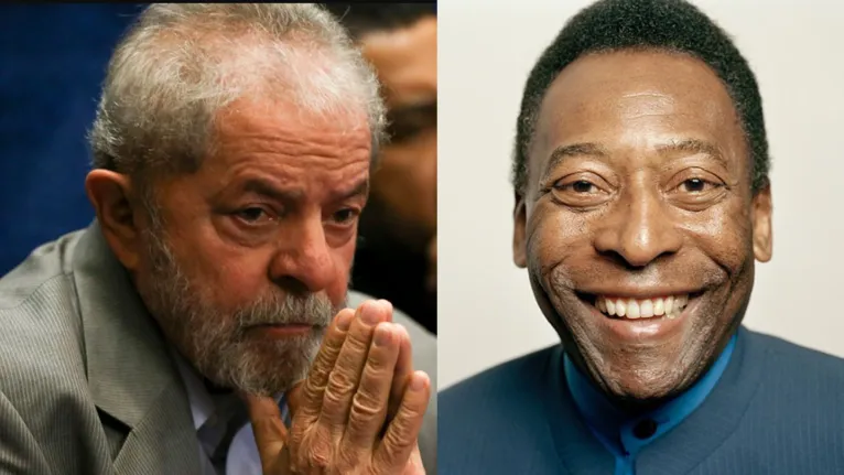 O presidente Luiz Inácio Lula da Silva e o ex-jogador Pelé.