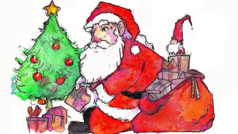 As versões são muitas: Papai Noel com seus “gnominhos” podem viajar de trenó com asas, fazer ou comprar presentes prontos. Mas só dá presente para criança boazinha, dizem nossos entrevistados.