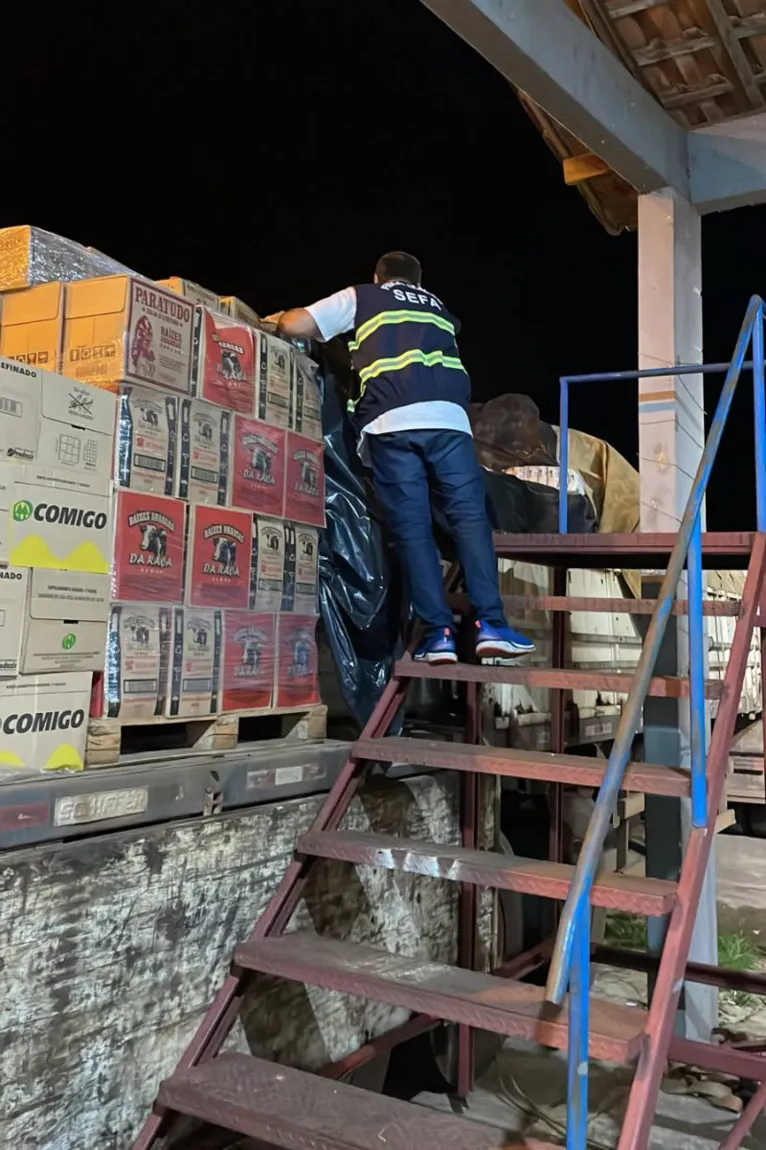 Mercadoria apreendida pelos agentes da Sefa-PA.