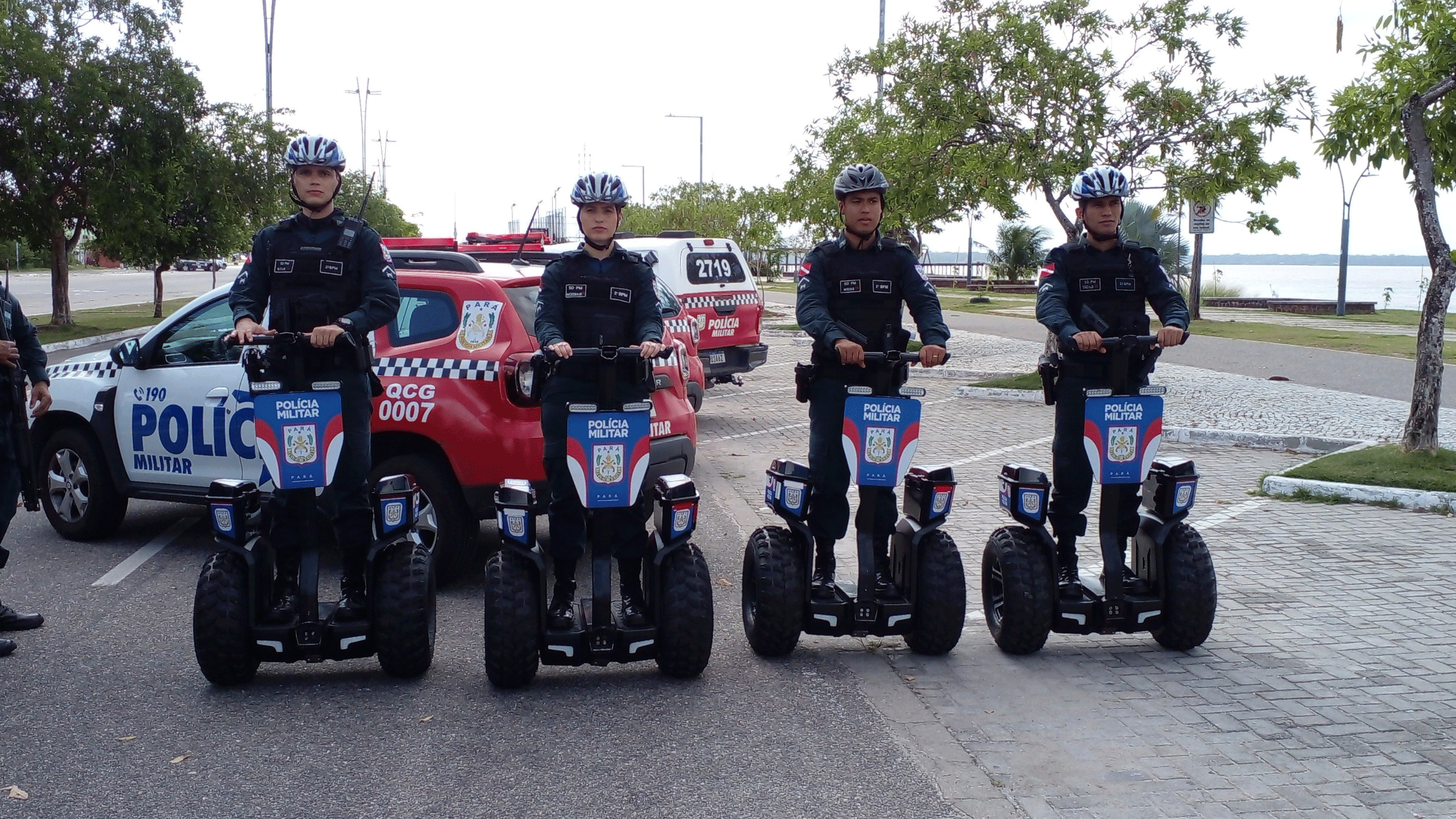 A Polícia Militar também utilizara também utilizará segways para reforçar policiamento.