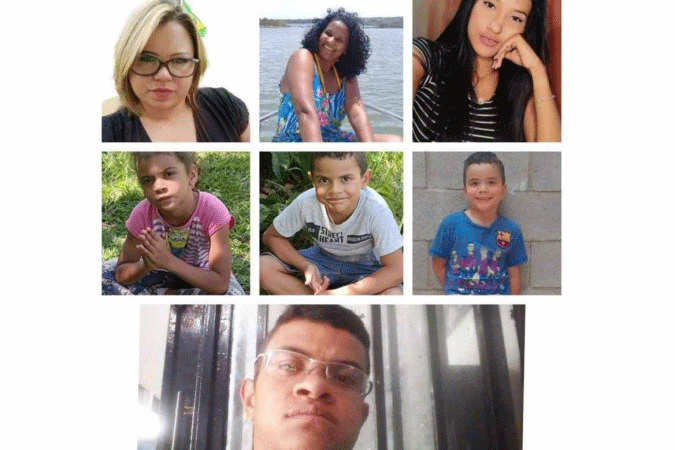 Sete das oito pessoas da mesma família que estão desaparecidas.
