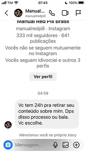 Atriz recebe ameaça de morte de coach Thiago Schutz