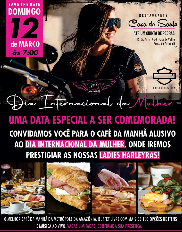 Convite oficial do evento. Caso tenha interesse em participar, procurar a diretoria através do site harleyrospa.com ou pelo Instagram @harleyrospa.