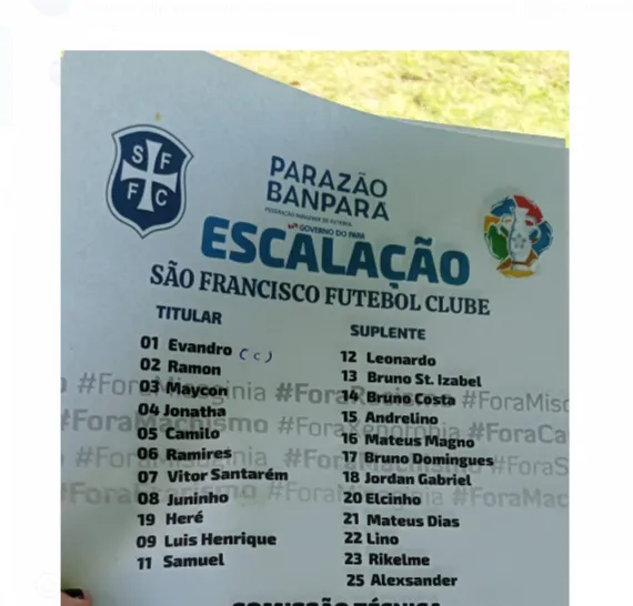 Confira as escalações de Clube do Remo e São Francisco