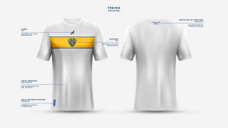 Camisa de treino dos goleiros