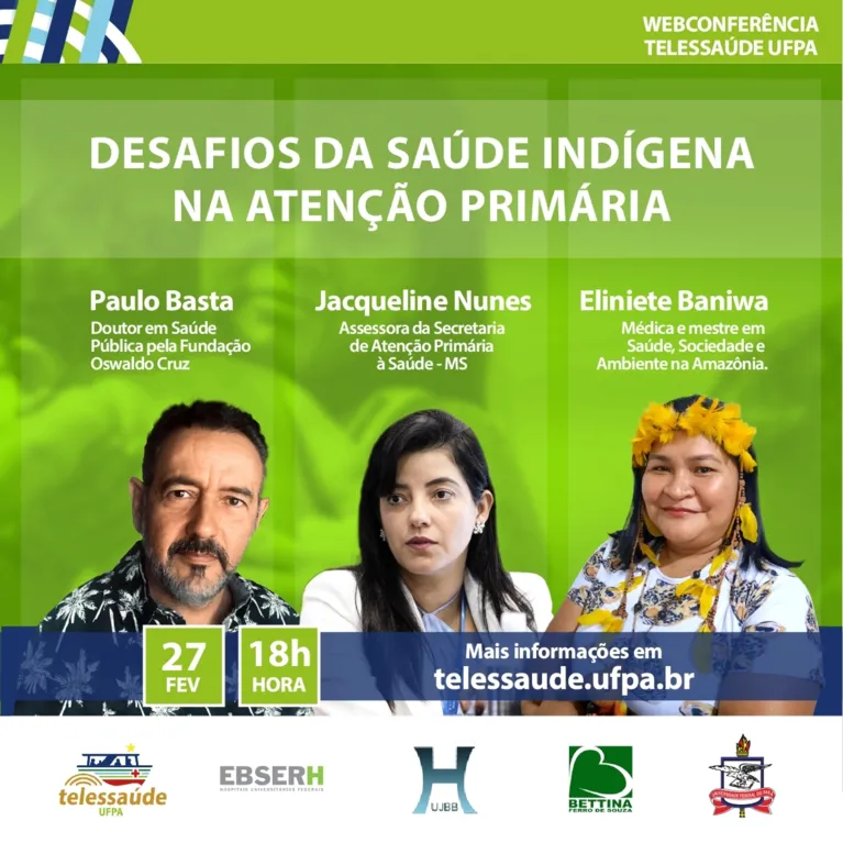 UFPA debate saúde indígena na Amazônia em webconferência