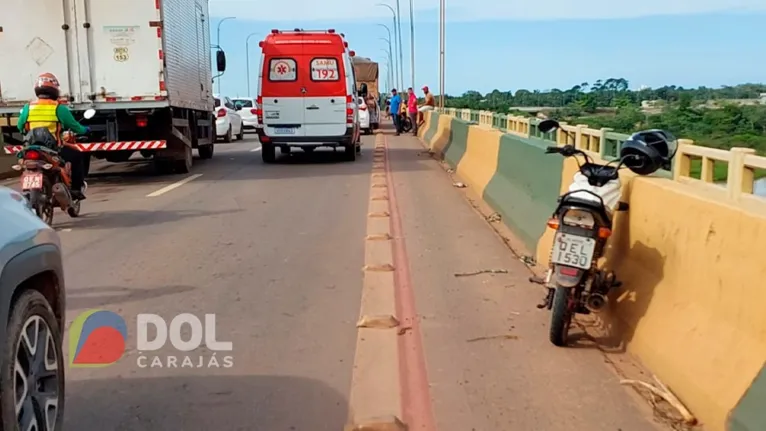 Motocicleta que estava a vítima