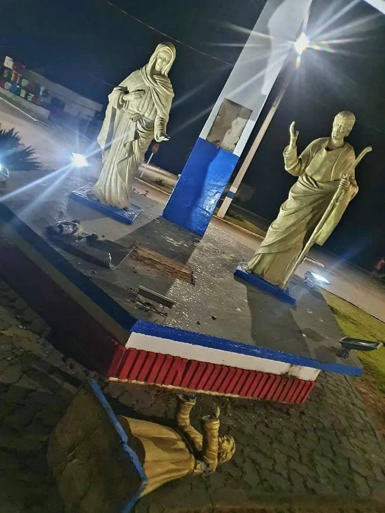 Jovem é preso após quebrar imagem de Jesus em MG