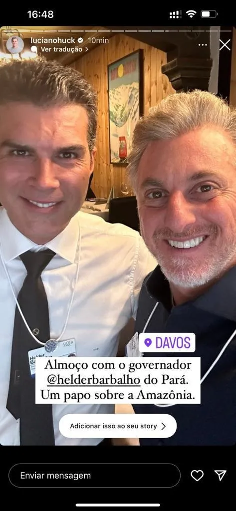 Helder Barbalho e  Luciano Huck