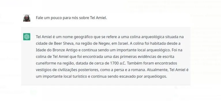 Momento em que o professor percebe uma falha na resposta da máquina.