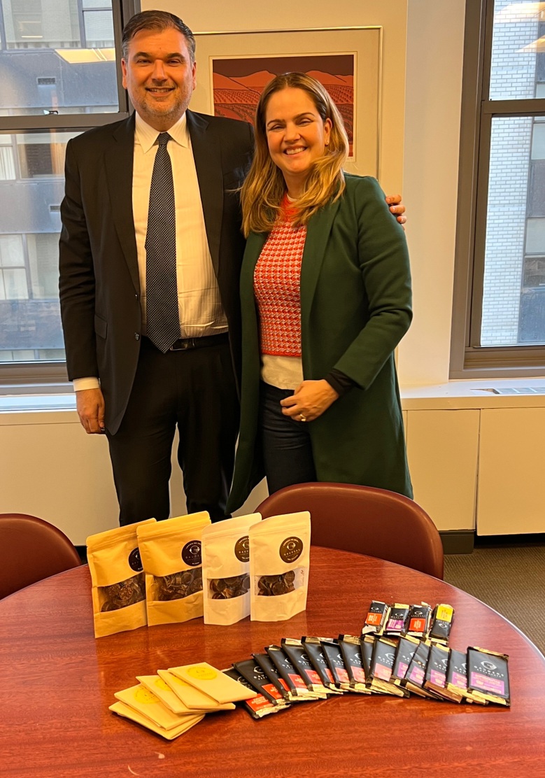 Gaudens Ambassador Angela Sicilia with the Brazilian Consul in New York Leonardo Enge
