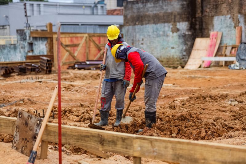 Construção da Policlínica de Marabá: obras públicas também levam empregos ao interior do Pará