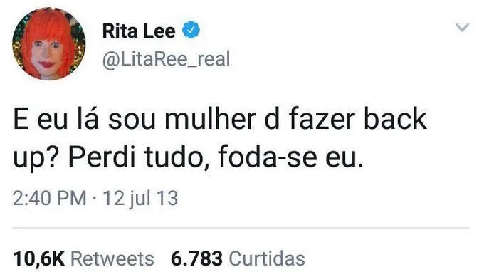 Sem papas nos dedos! Os melhores tuítes de Rita Lee 