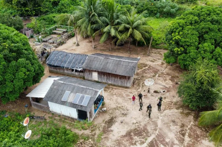 Agentes em solo constataram os pontos de degradação com uso de drones