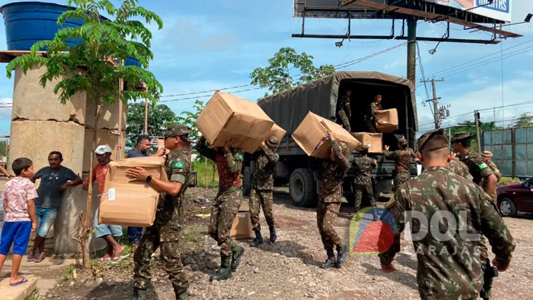 Exército Militar está ajudando as ações da Defesa Civil