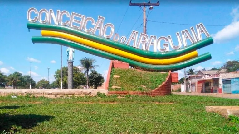 Entrada da cidade que faz limite com o estado do Tocantins