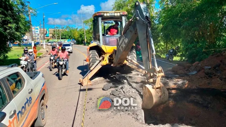 Trânsito ficou lento por conta da situação