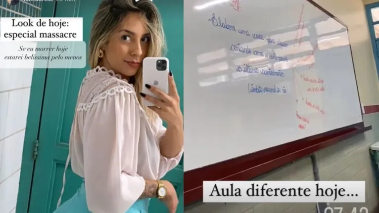 A professora ainda postou a rotina de trabalho no último dia 20