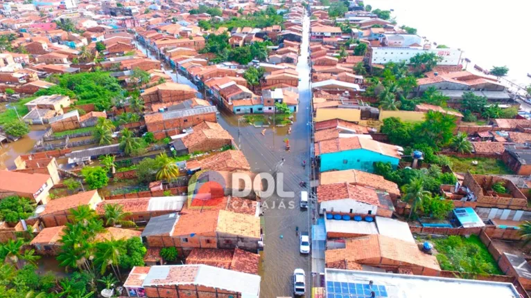 Bairro Santa Rosa, um dos mais afetados pela enchente