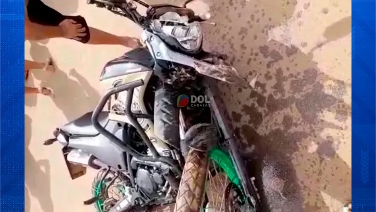 Motocicleta que vítima pilotava